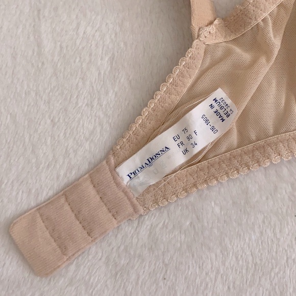 Prima Donna | Floral Embroidered Unlined Sheer Mesh Underwire Bra 016-1905 34DDD - Picture 8 of 14